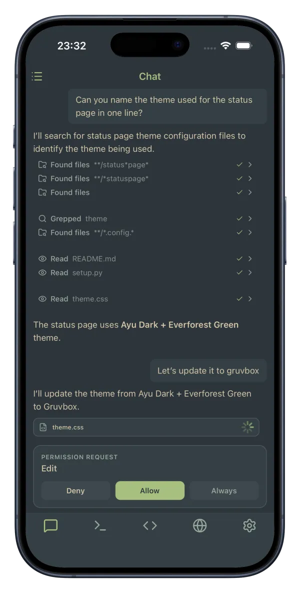Kisuke app on iPhone
